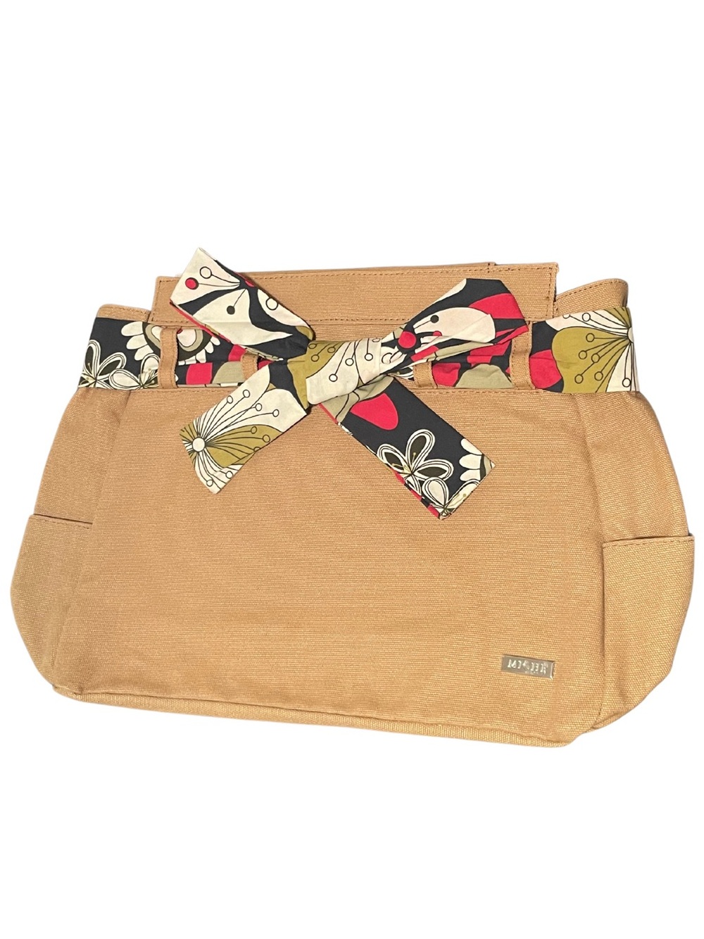 Miche Magnetic Purse Shell Cover Only – Tan Canvas Floral Bow